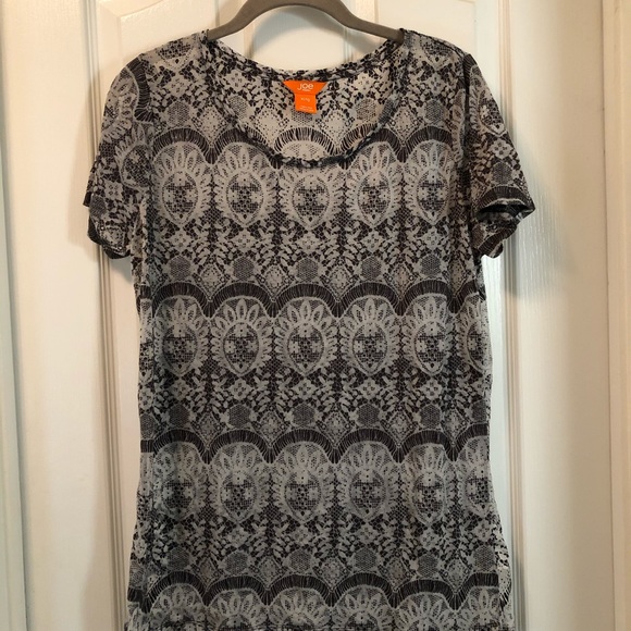 Joe fresh T-shirt black and white sheer size XL - Picture 6 of 11